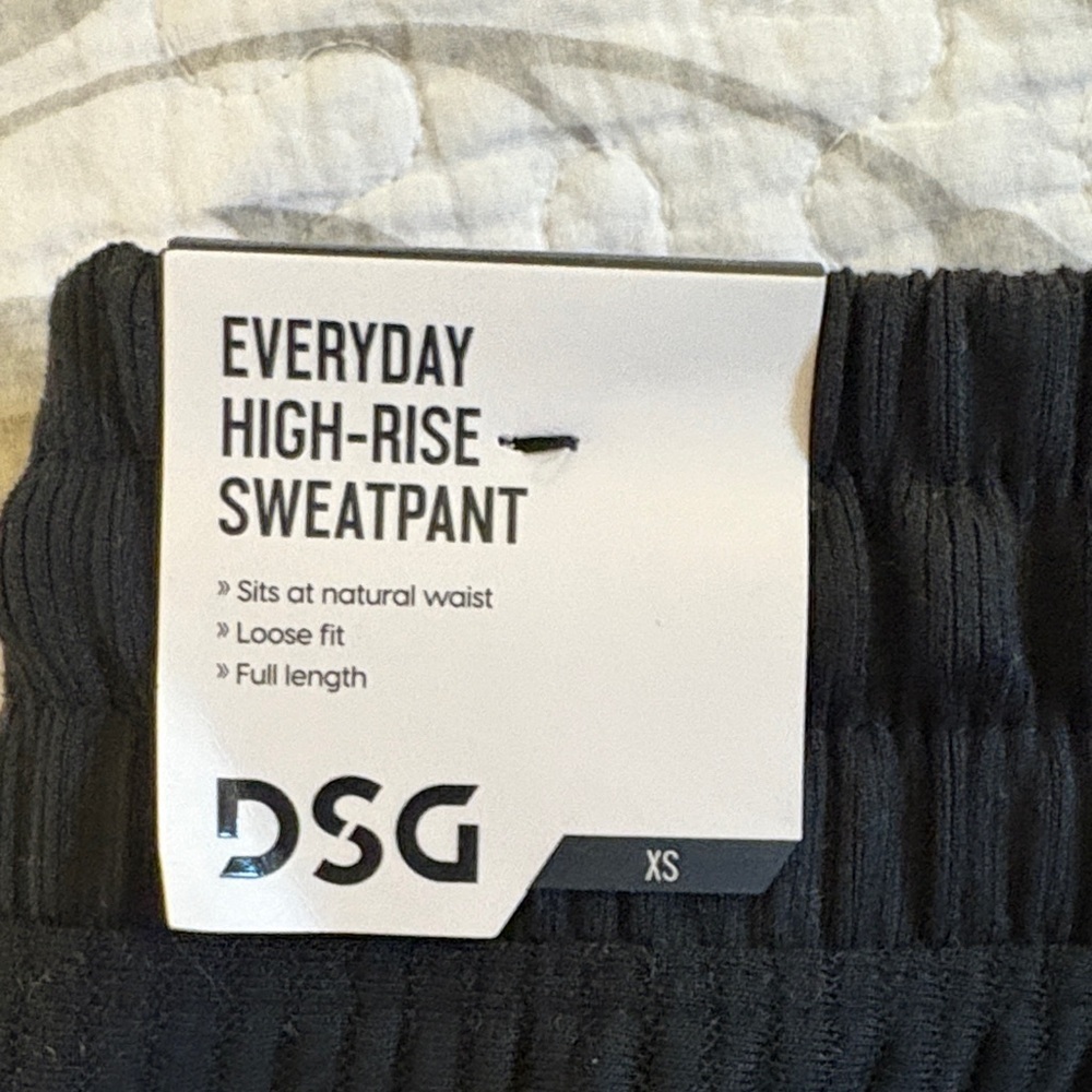 DSG So Soft Ottoman Ribbed Joggers ~ Size XS ~ Pure Black - Picture 4 of 8